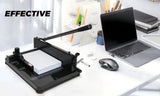 Heavy Duty Guillotine Paper Cutter - 400 Sheets Capacity, A4 Stack Paper Trimmer, Steel Base, Black