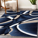 VIKAMA printed pattern line-feel living room coffee table carpet bedroom bedside non-slip stylish mat home decoration