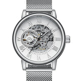 Mechanical Hand Wind Watch for Men Top Brand Luxury Fashion Skeleton Mesh Strap Wristwatch Male Clock Montre Homme Drop Shipping