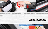 Heavy Duty Guillotine Paper Cutter - 400 Sheets Capacity, A4 Stack Paper Trimmer, Steel Base, Black