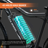 5TH WHEEL AB17 Electric Bike, 700W Peak Motor, 23 Mph Max Speed, Color LCD Display, Front Suspension (Gray)