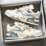 Men's Trendy Skate Shoes, Comfy Non Slip Casual Lace Up Sneakers For Men's Outdoor Activities