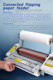 9460T A2+ 110V 220V Paper Laminating Machine Four Roller Cold Hot Laminator Rolling Machine film photo Laminating Machine