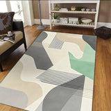 VIKAMA Simple Luxury Crystal Carpet Home Living Room Bedroom Sofa Coffee Table Rug and Home Anti-Slip Floor Mat Decoration