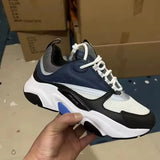 Trendy Sporty Casual Shoes B22 Retro Unisex Breathable Dad Sneakers Fashionable Mesh Upper Rubber Sole All-Season Footwear