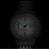 Montre d’affaires automatique pour hommes Mouvement mécanique Chronographe multifonction en acier inoxydable étanche Kevin Watch