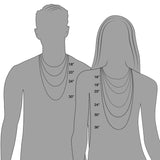 14k Two-Tone Double Strand Cable Pendant Chain 1.1mm