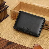 Men Faux Leather Wallet Bifold ID Credit Card Holder Mini Purse Money Clip Slot - ENSEIGNE DENIS