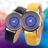 Ethnic Style Faux Leather Band Women Round Quartz Wrist Watch Jewelry Gift - ENSEIGNE DENIS