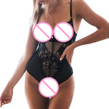 Women Sexy One Piece Lace See Through Babydoll Underwear Sleepwear Bodysuit