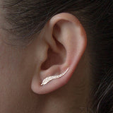 Women Punk Alloy Ear Cuffs Leaf Shape Ear Stud Earrings Fashion Accessories