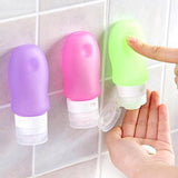 Portable Silicone Travel Bottle Lotion Shampoo Empty Container with Suction Cup