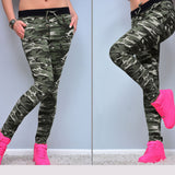 Women's Fashion Camouflage Skinny Leggings Stretch Slim Pencil Pants Trousers - ENSEIGNE DENIS