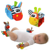 Lovely Infant Baby Kids Foot Socks Rattles finders Glove Toys Developmental
