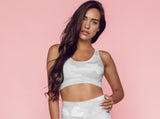 White Camo Padded Sports Bra