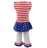 Big Little Girls' 4th of July Star Heart