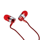 3.5mm In-Ear Headphone Sport Braided Cloth Rope Stereo Wired Earphone with Mic