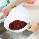 Rice Washer Strainer Kitchen Tools Fruits Vegetable Cleaning Container Basket