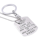 Father's Day Jewelry Love Heart Daughter Father Letter Printed Keychain Necklace