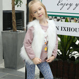 Children Kids Unisex Sleeveless Vest Winter Outwear Coat Faux Fur Baby Jacket