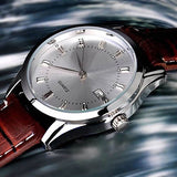 Men Casual Faux Leather Band Date Calendar Dial Analog Quartz Wrist Watch - ENSEIGNE DENIS