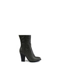 Block Heel Pleat Boot Grey