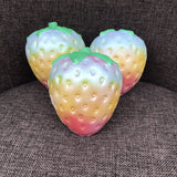 Cute Rainbow Strawberry Stress Relief Decor Squeeze Funny Slow Rising Kids Toy