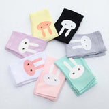 Lovely Rabbit Printed Cotton Middle Rise Half Length Kids Girls Leggings Pants