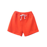 Candy Color Summer Children Boy Girl Cotton Shorts Drawstring Baby Casual Pants