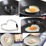 Heart Pancake Muffin Fried Egg Ring Kitchen Tool Stainless Steel Mold Shaper