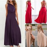 Sexy Women Convertible Multiway Wrap Bandage Maxi Robe Bridesmaid Long Dress