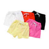 Candy Color Summer Children Boy Girl Cotton Shorts Drawstring Baby Casual Pants