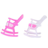 Mini Plastic Miniature Doll Furniture Rocking Chair Model Toy Gift for Dollhouse