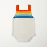 Rainbow Color Stripes Knitting Sleeveless Baby Boy Girl Romper Summer Jumpsuit