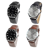 Men Vintage Date Calendar Dial Faux Leather Business Analog Quartz Wrist Watch