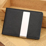 Men Fashion Faux Leather Magic Credit Card ID Holder Money Clip Short Wallet