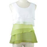 Women Fashion Multi-layer Ruffle Sleeveless Blouse Summer Vest Tank Top T-Shirt - ENSEIGNE DENIS