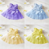 Baby Girls Summer Floral Princess Bowknot Tutu Sundress Party Robe Vest Dress