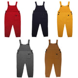 Fashion Baby Kids Boys Girls Suspender Trousers Knitted Long Bids Pants Overalls