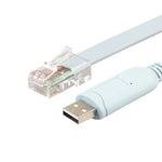 6ft USB RS232 Serial RJ45 Console Adapter Flat Cable for Cisco Router FTDI