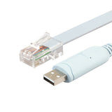 6ft USB RS232 Serial RJ45 Console Adapter Flat Cable for Cisco Router FTDI