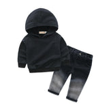 1 5Yrs Autumn Children Boys Hooded Denim Clothes Outfits Toddler Boys