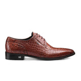 Red Crocodile Oxford Shoes