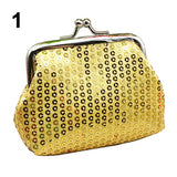 Fashion Women Sequins Buckle Mini Change Coin Purse Clutch Handy Wallet Bag