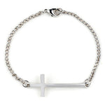 Women's Punk Style Simple Design Cross Pendant Bracelet Bangle Fashion Jewelry