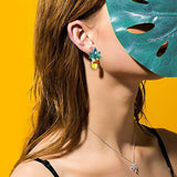 Lovely Shiny Glass Pineapple Fruit Ear Stud Earrings Women Girl Jewelry Gift