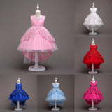 Cute Summer Sleeveless Baby Girls Princess Lace Wedding Party Dancing Dress