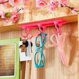 Home Bathroom Kitchen Plastic Hanger Rack Towel Hat Utensil Wall Mounted Hook