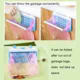 Foldable Plastic Garbage Bag Rack Hanging Trash Shelf Kitchen Rubbish Holder