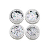 4 Boxes Glittering Hexagon Linear Nail Art Sequins DIY Manicure Beauty Decors